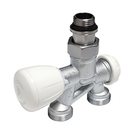 R356M1 Straight micrometric valve with thermostatic option, for single-pipe systems