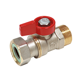 R254P-1 Ball valve, male-female connections, for under boiler use and meters connection
