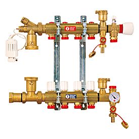 R557 Preassembled manifold with thermostatic fixed-point setting