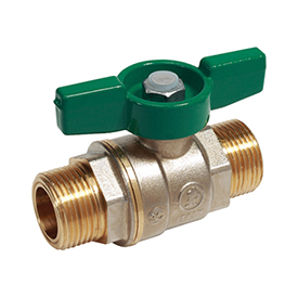 R253W Ball valve, male-male connections