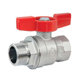 R854 Ball valve, female-male connections