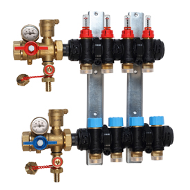 R553FP Preassembled technopolymer modular manifold kit with flow meters