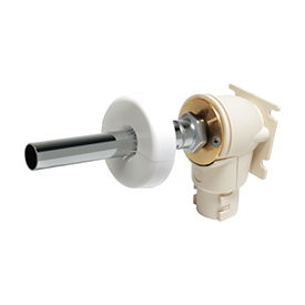 R542N Angle fitting for domestic systems, with front cover and pipe