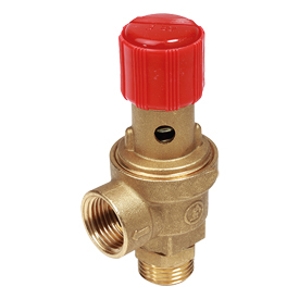 R140M Membrane safety valve, male-female connections