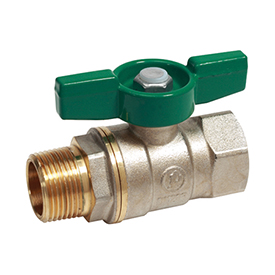 R254W Ball valve, female-male connections