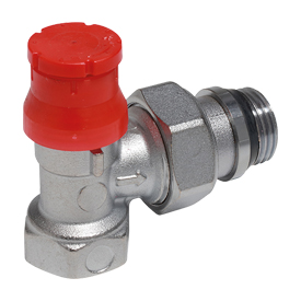R401PTG Angle valve with thermostatic option and presetting