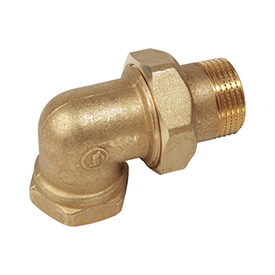 R19G 3-piece 90° elbow fitting, for gas systems