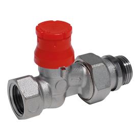 R402PTG Straight valve with thermostatic option and presetting