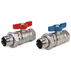 R259K Pair of ball valves, female-tail piece male connections