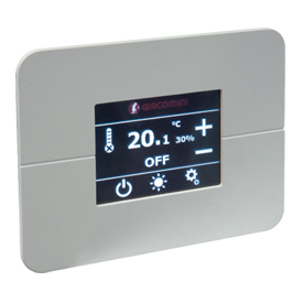 K493T Temperature/humidity thermostat with backlight touch-screen display
