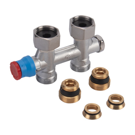 R385MT Single-pipe straight valve with thermostatic option for radiator panels and toweldryers