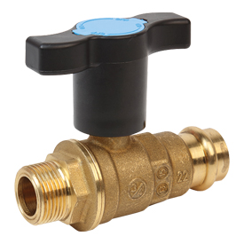 R853VT Ball valve, male-press connections