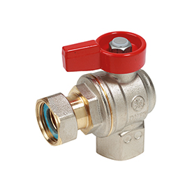 R781P-1 Angle ball valve, female-female connections, for under boiler use and meters connection