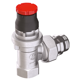 R401DB Angle valve with thermostatic option with dynamic flow balancing
