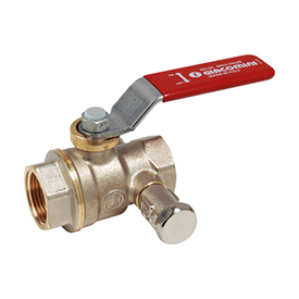R910S DADO ball valve, female-female connections, with drain cock