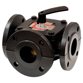 R297FL 3-way sector mixing valve flanged connections