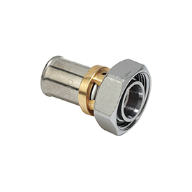 RM179 Straight fitting, base adaptor with nickel plated nut