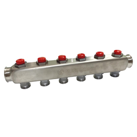 R553SS Stainless steel supply manifold with lockshields