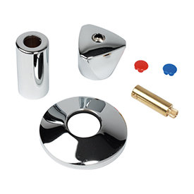 H174B Chrome plated cover plate, cap, stem extension and handwheel for H173