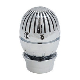 T470C Thermostatic head for toweldryer, polish chrome plated, CLIP CLAP quick connection system