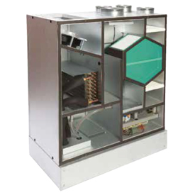 KHRW-V Ventilation-dehumidification unit with hydronic coil, vertical installation