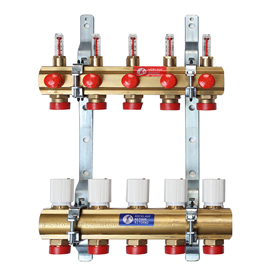R553F Preassembled brass manifold with flow meters