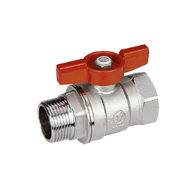 R254D-BSP Ball valve, female-male connections