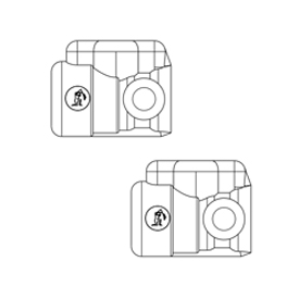 R553SW-1 Pair of insulation shells for R259DST and terminal units for R553DS, R553FS, R553FSDB manifolds