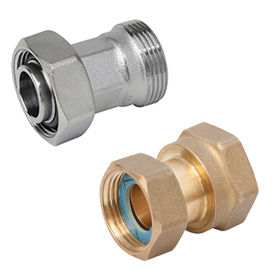 R176P Brass fitting with loose nut