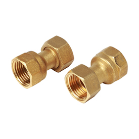 P15KFF Pair of tail pieces, female connection, with nuts and gaskets