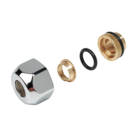 T178C Copper pipe adaptor, polish chrome plated for toweldryer