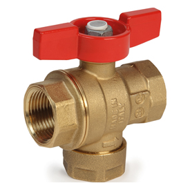 R701F Ball valve with built-in filter, female-female threaded connections, full port