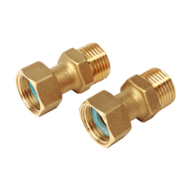 P15KFM Pair of tail pieces, male connection, with nuts and gaskets