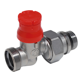 R412PTG Straight valve with thermostatic option and presetting