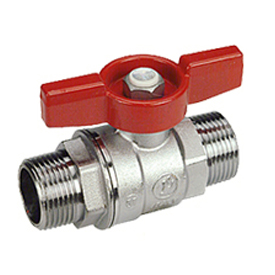 R253D Ball valve, male-male connections