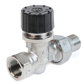 R402HDB Straight valve with thermostatic option and dynamic balancing (M30x1,5mm connection)