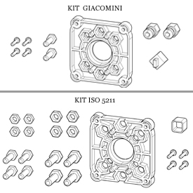P272 Kit for installing K272 actuator on Giacomini valves