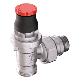 R411DB Angle valve with thermostatic option with dynamic flow balancing
